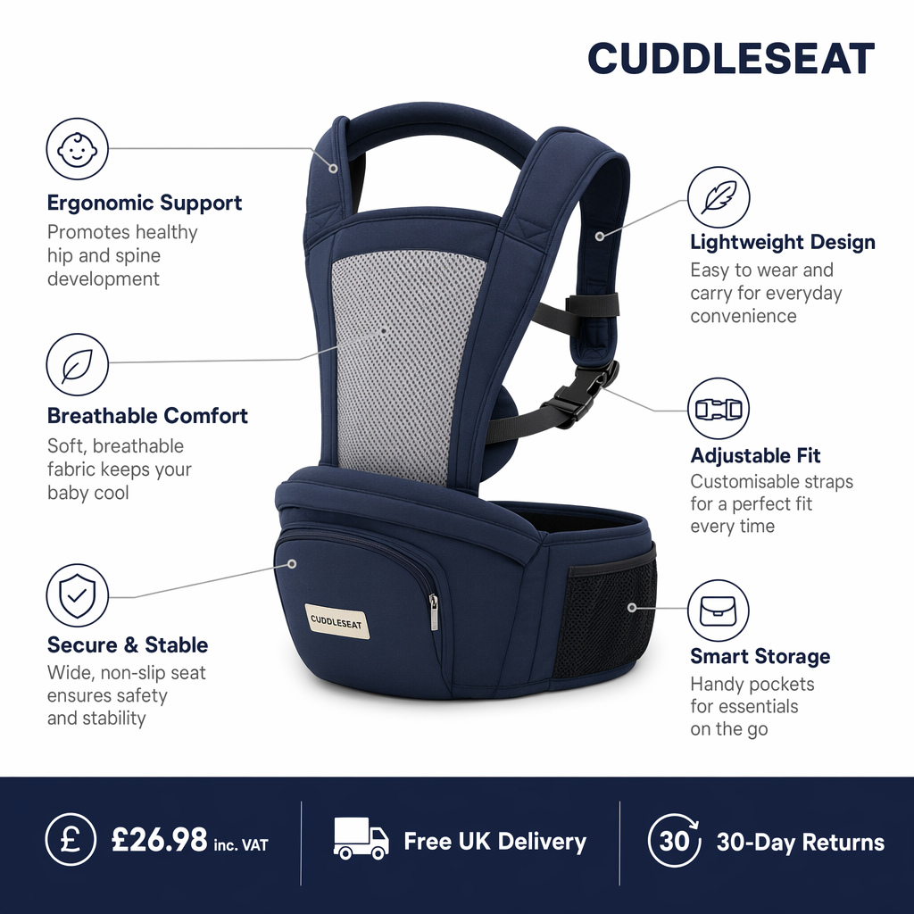 CuddleSeat feature callout infographic